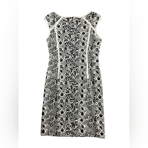 Adrianna Papell Dress Sleeveless Midi Navy/Ivory Size 12 - Picture 7 of 12